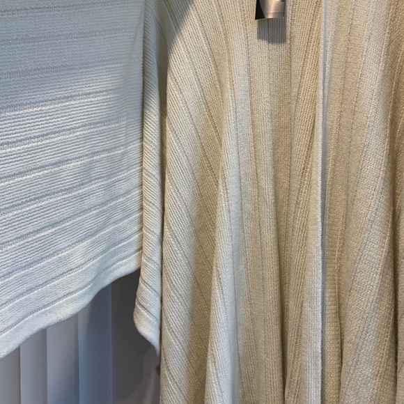 Shimmer beige shawl/ poncho - Picture 2 of 3